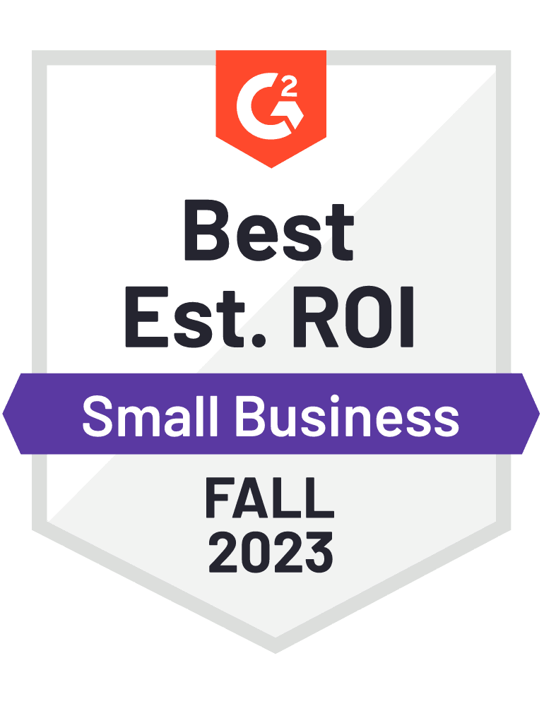 g2 badge est. roi small business fall 2023