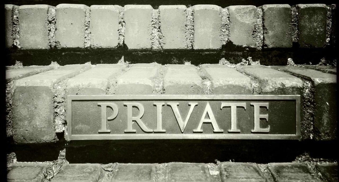 "Private" sign